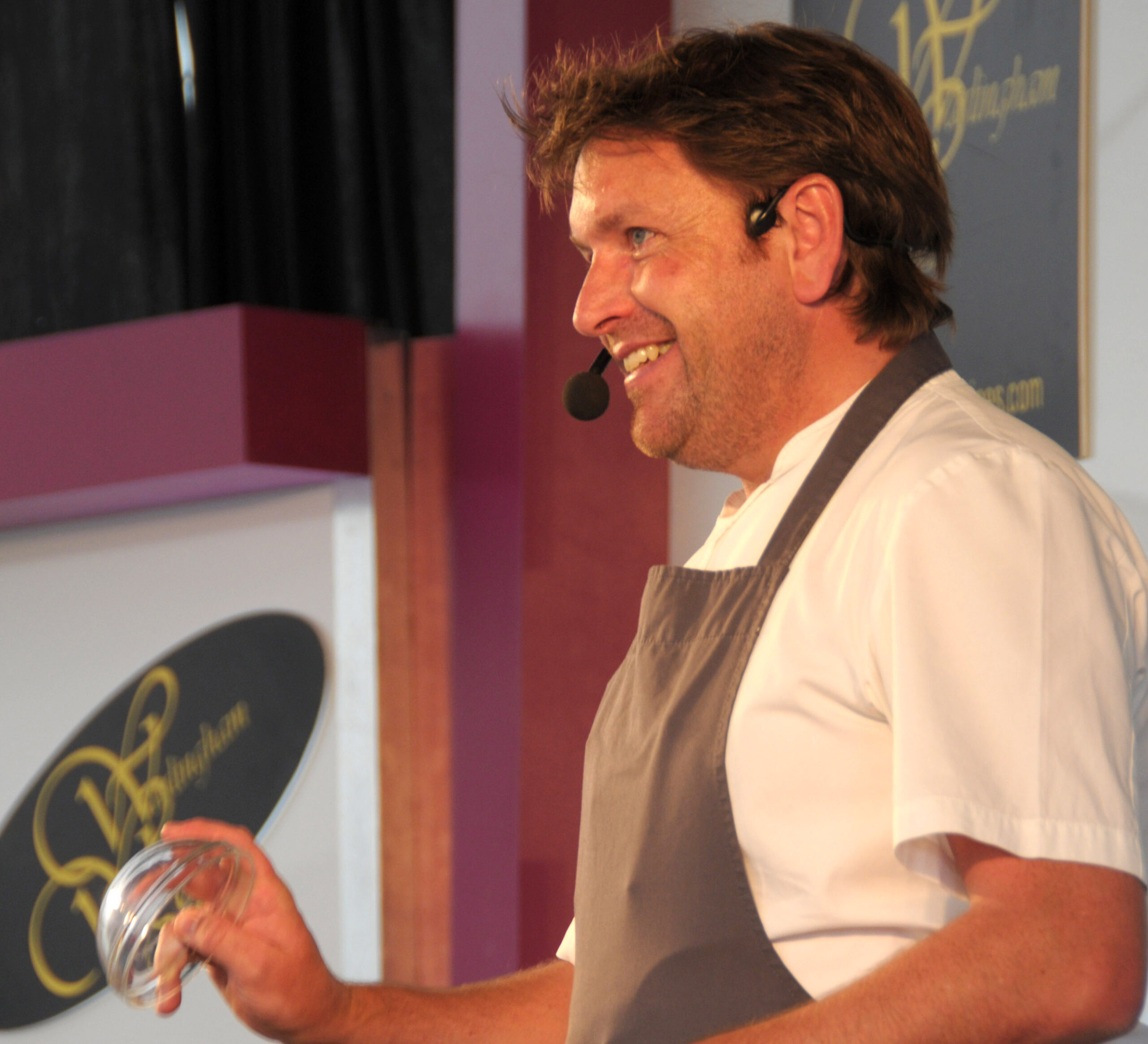 James Martin on the Chef's demonstration stage